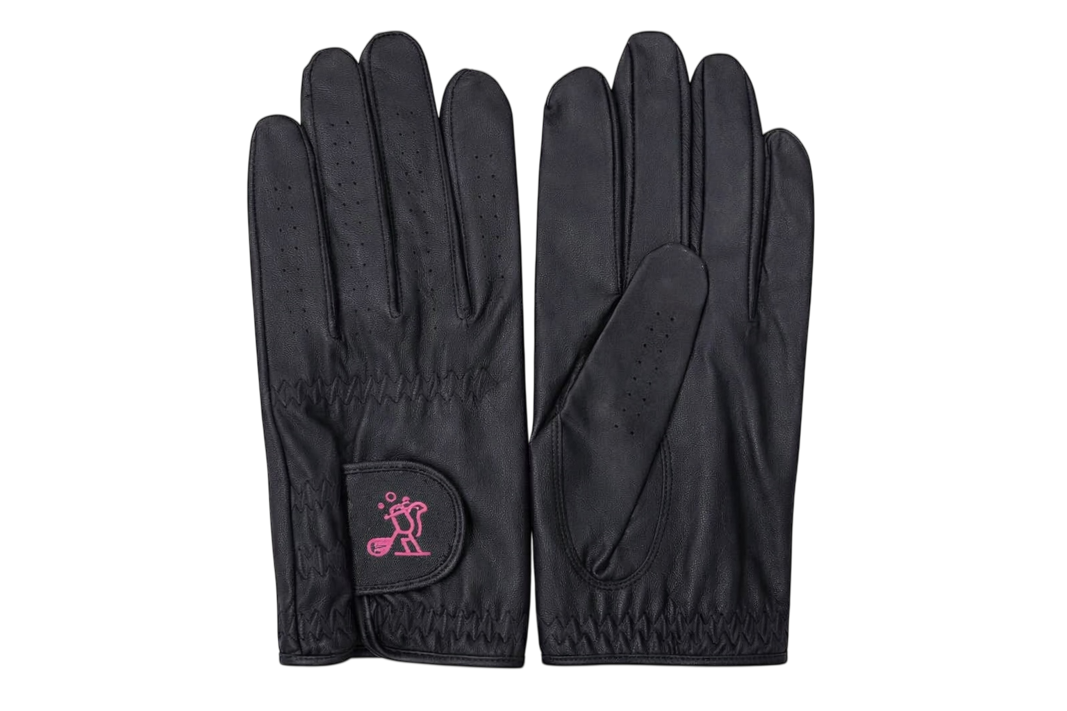 Birdies and Bubbles Performance Golf Gloves Black