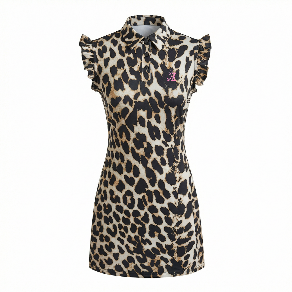 Leopard Luxe Women's Leopard Print Golf Dress | Sleeveless Performance Golf Dress