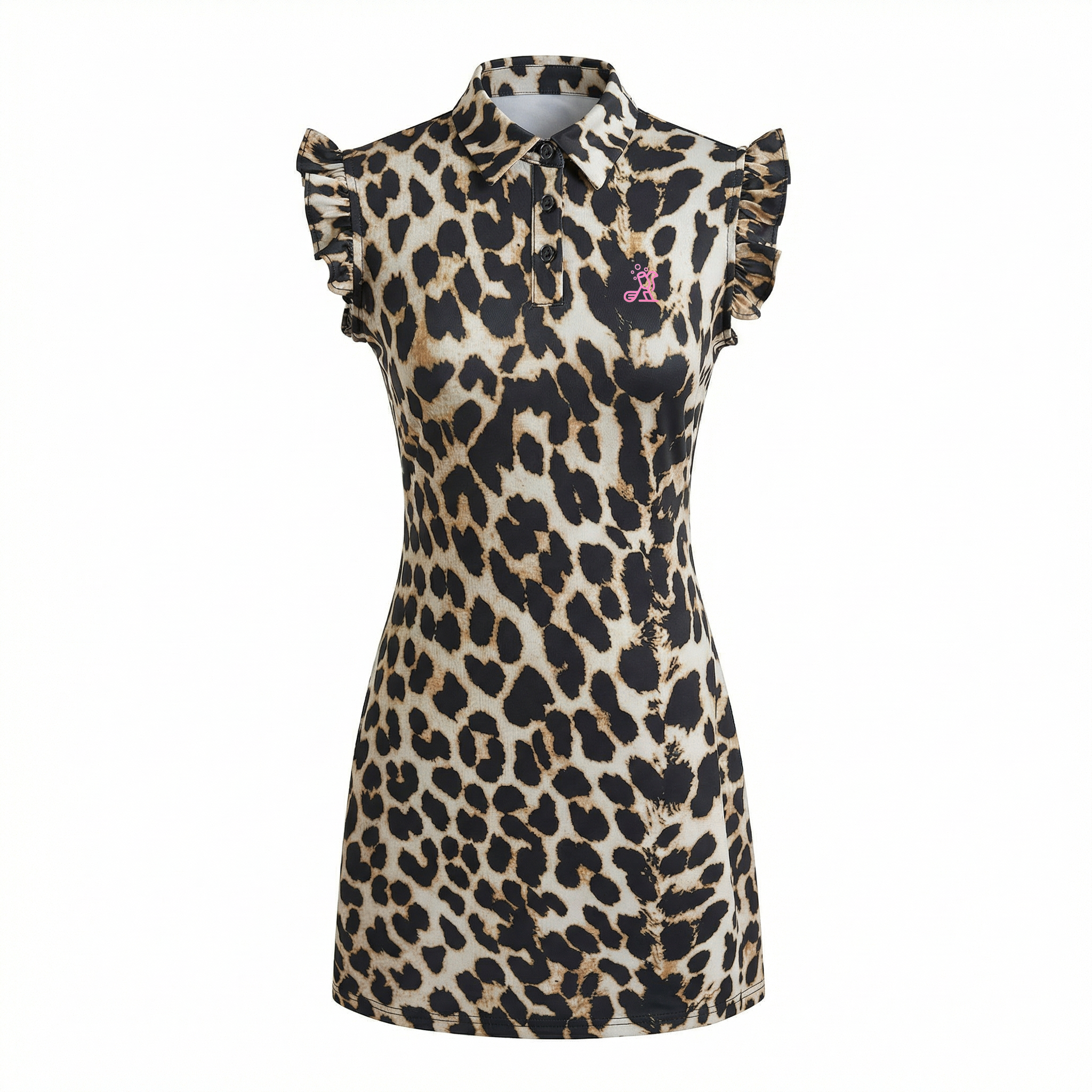 Leopard Luxe Women's Leopard Print Golf Dress | Sleeveless Performance Golf Dress