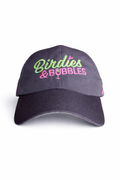 Birdies & Bubbles Bubbly Birdie Women’s Golf Cap – Adjustable Performance Golf Hat Black