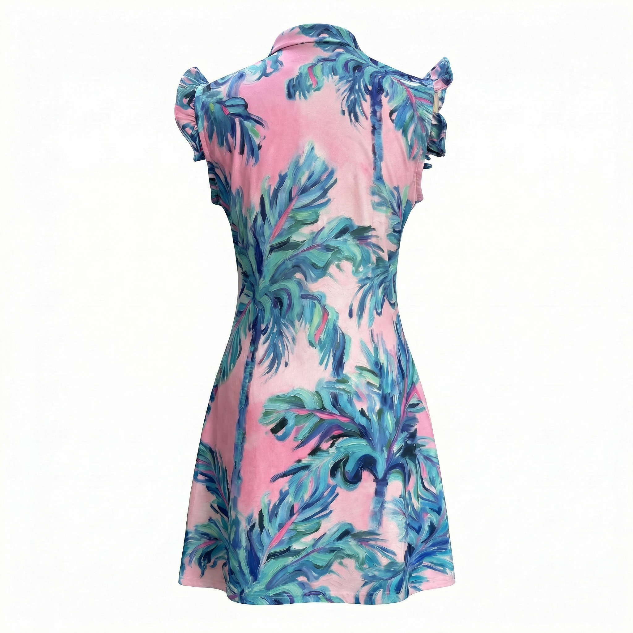 Playmaker Palm Women's Tropical Golf Dress | Sleeveless Performance Golf Dress