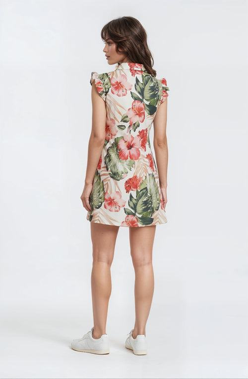 Birdie Blossom Women's Floral Golf Dress | Sleeveless Performance Golf Dress
