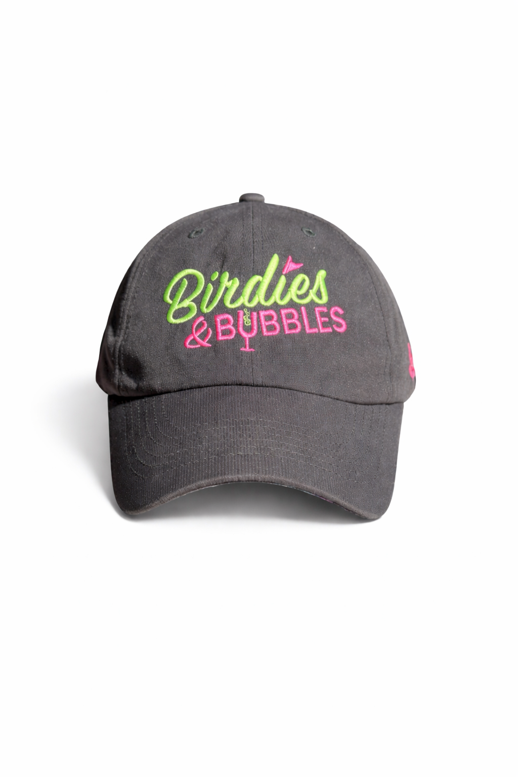 Birdies & Bubbles Bubbly Birdie Women’s Golf Cap – Adjustable Performance Golf Hat Black