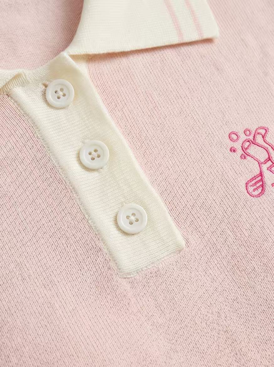 The Fairway Knit Polo | Women’s Luxury Golf Sweater Polo – Birdies & Bubbles