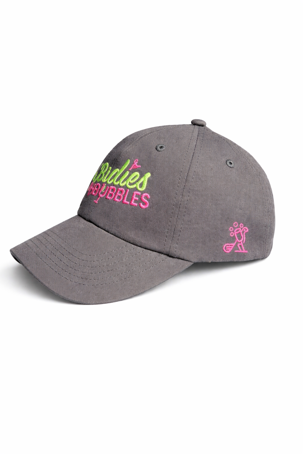 Birdies & Bubbles Bubbly Birdie Women’s Golf Cap – Adjustable Performance Golf Hat Black