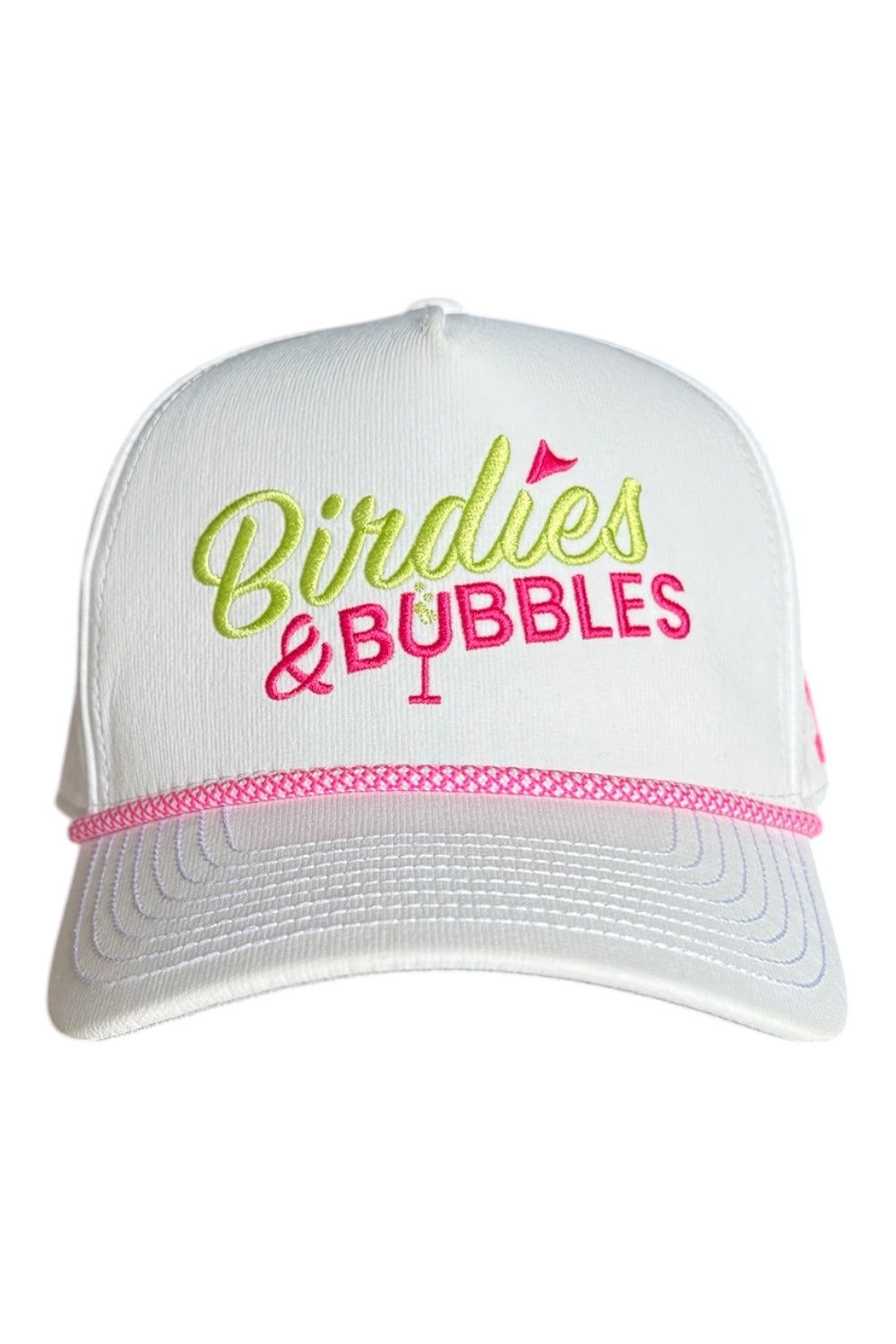 Birdies & Bubbles Women's Golf Hats | Stylish Women's Golf Hat White