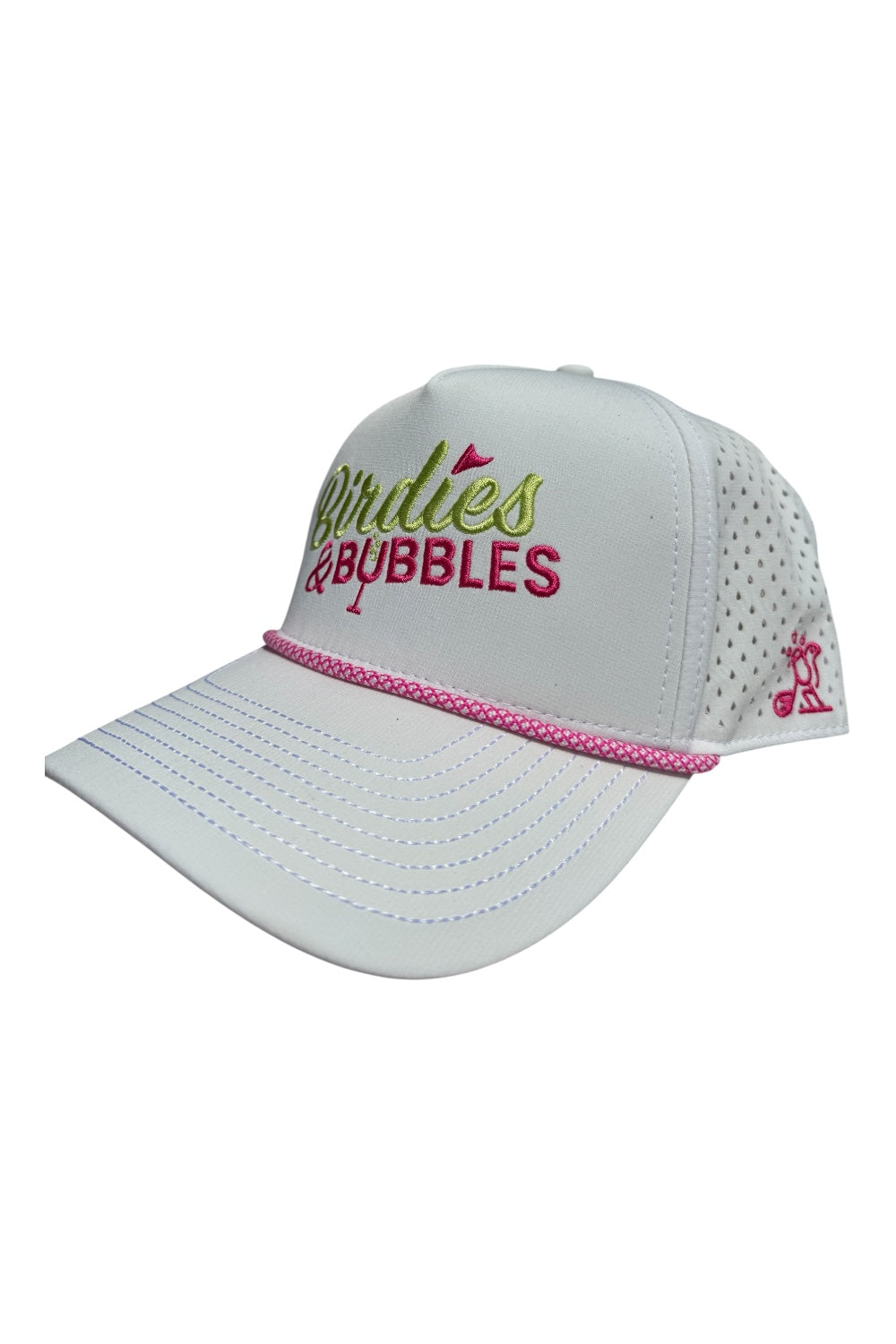 Birdies & Bubbles Women's Golf Hats | Stylish Women's Golf Hat White