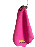 Women’s Magnetic Golf Towel | Premium Pink Golf Towel with Magnet | Birdies & Bubbles