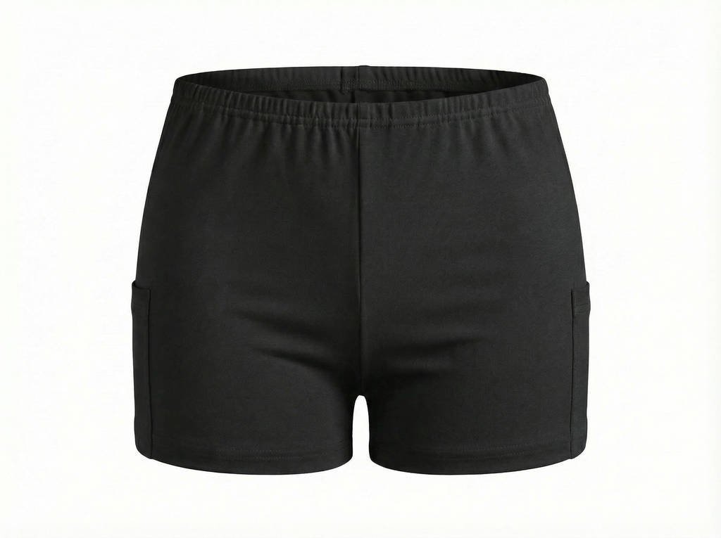 Black shorts on a white background
