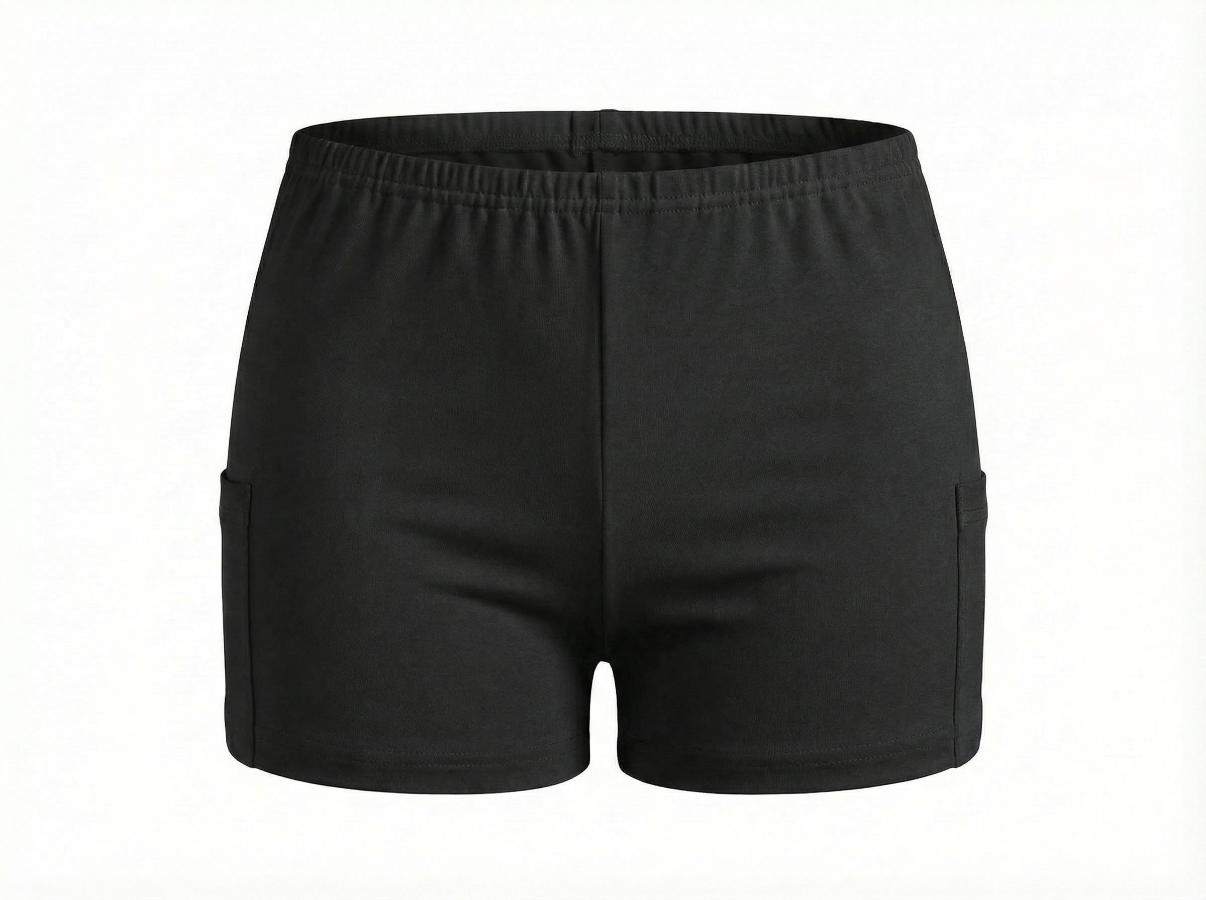 Black shorts on a white background