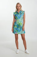 Catch Me on the Green women's tropical palm print golf dress by Birdies & Bubbles