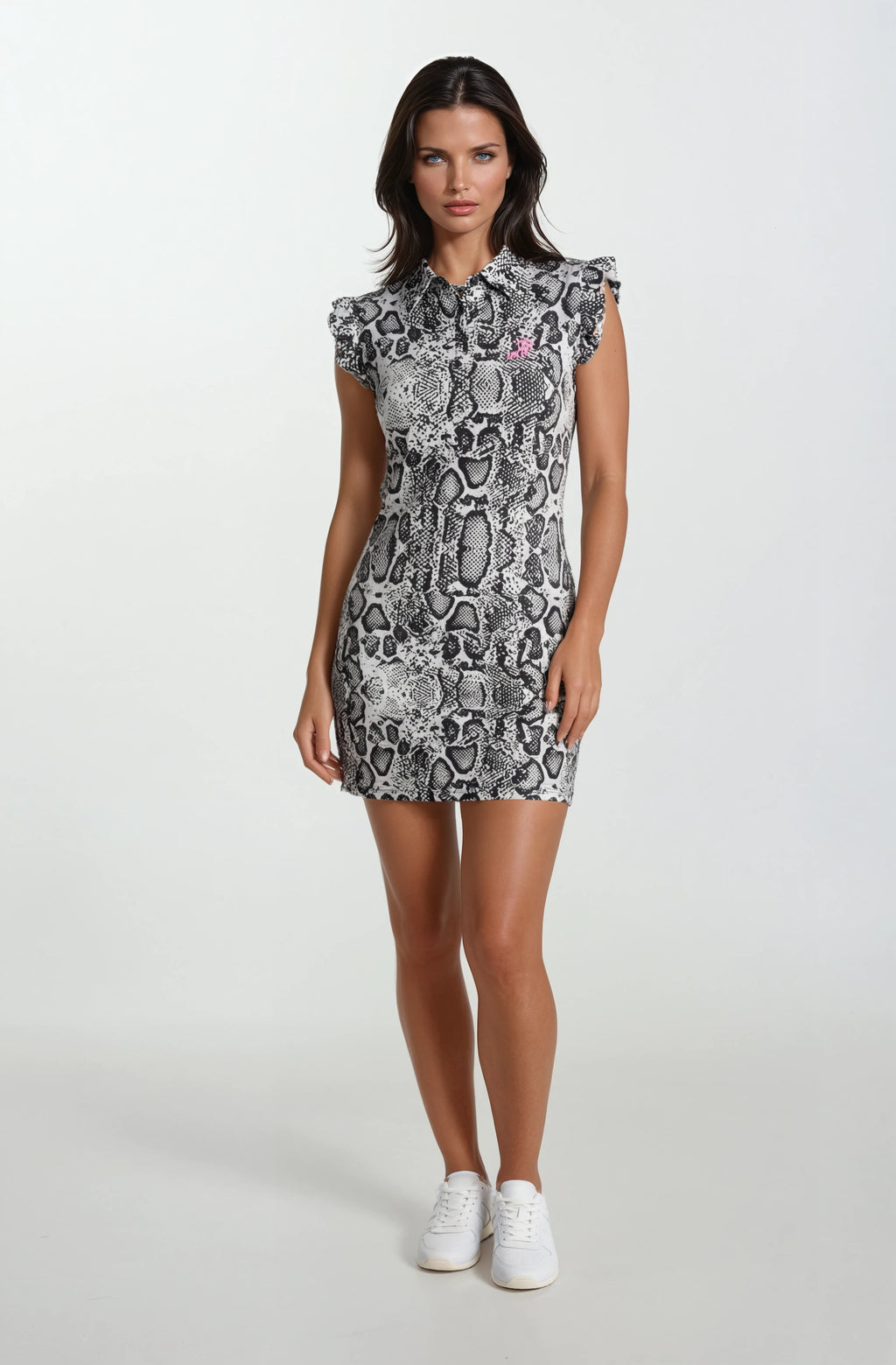 Scaled to Win women's snake print golf dress by Birdies & Bubbles